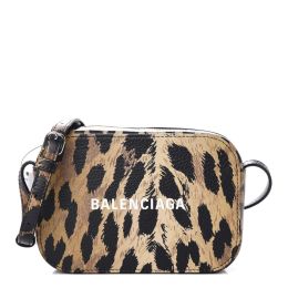 Balenciaga Mini Camera Bag in Soft Calf Leather - Leopard Print