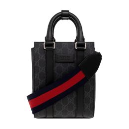 Gucci Mini Tote Bag in Soft "GG" Supreme Canvas w/ Web Strap