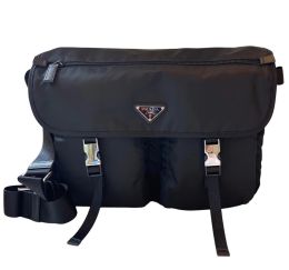 Prada "Vela Re-Edition" Nylon w/ Calf Leather Messenger Bag