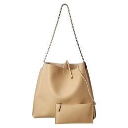 Saint Laurent "Suzanne" Hobo Bag in Soft Calf Leather - Beige