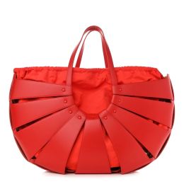 Bottega Veneta "The Shell" Shoulder Bag in French Calf Leather (Please choose color: Chili Tomato Red)