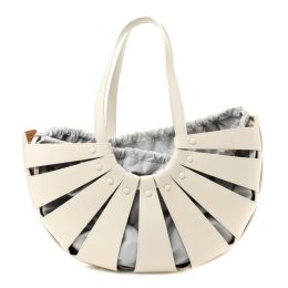 Bottega Veneta "The Shell" Shoulder Bag in French Calf Leather (Please choose color: Frost White)