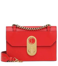 Christian Louboutin "Elisa Paris" Luxe Calf Leather Shoulder Bag (Please choose color: Red Calk)