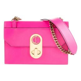 Christian Louboutin "Elisa Paris" Mini Calf Leather Shoulder Bag (Please choose color: Diva Pink)