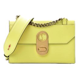 Christian Louboutin "Elisa Paris" Mini Calf Leather Shoulder Bag (Please choose color: Sulphur Yellow)