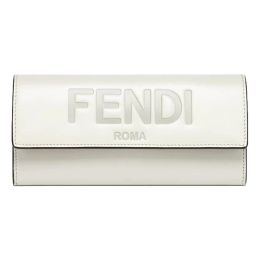 Fendi “Roma” Continental Wallet in Smooth Calf Leather (Please choose color: Ivory/Off-White)