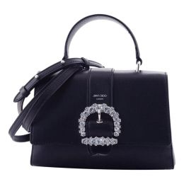 Jimmy Choo “Cheri” Upscale Handbag in Luxurious Calf Leather (Please choose color: Dark Blue)