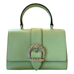 Jimmy Choo “Cheri” Upscale Handbag in Luxurious Calf Leather (Please choose color: Mint Green)