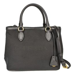 Prada "Bauletto" Crossbody Bag with Calf Leather Trim (Please choose color: Classic Black)