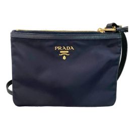 Prada Crossbody Bag in Tessuto Nylon w/ Calf Leather Trim (Please choose color: Navy Blue)