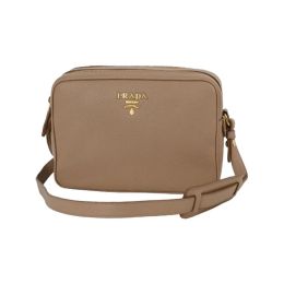 Prada Crossbody Bag in Vitello Phenix Grain Calf Leather (Please choose color: Beige)