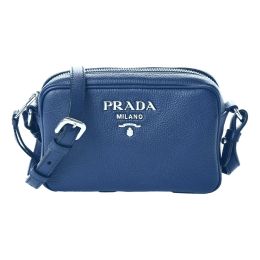 Prada Small Vitello Phenix Calf Leather Camera/Crossbody Bag (Please choose color: Blue)