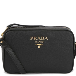 Prada Unisex Camera Bag in Vitello Phenix Calf Leather (Please choose color: Nero Black)
