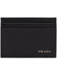 Prada Men’s Credit Card Wallet in Supple Saffiano Calf Leather (Please choose color: Nero Black)