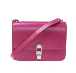 Saint Laurent "Carré" Shoulder Bag in Soft Calf Leather (Please choose color: Royal Purple)