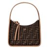 Fendi "Fend Essence" Zucca Print Canvas Crescent Handbag