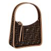 Fendi "Fend Essence" Zucca Print Canvas Crescent Handbag