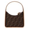 Fendi "Fend Essence" Zucca Print Canvas Crescent Handbag