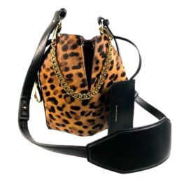 Alexander McQueen "The Bucket Bag" in Pony Hair - Cheetah Print