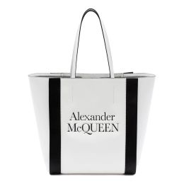 Alexander McQueen "Domino" Tote Bag in Lux Soft Calf Leather