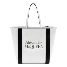 Alexander McQueen "Domino" Tote Bag in Lux Soft Calf Leather