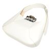 Alexander McQueen “Jeweled” Hobo Bag in White Calf Leather