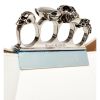 Alexander McQueen “Jeweled” Hobo Bag in White Calf Leather