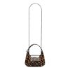 Alexander McQueen Skull Jewelled Leopard Print Shoulder Bag