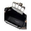 Alexander McQueen Skull Jewelled Leopard Print Shoulder Bag