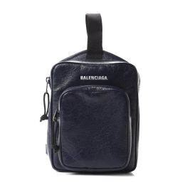 Balenciaga Backpack in Arena Crinkled Lambskin Leather - Blue