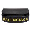 Balenciaga "Ville Day" Grained Calf Leather Shoulder Bag - Navy
