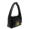 Balenciaga “Monaco” Black Soft Napa Calf Leather Shoulder Bag