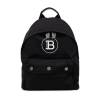 Balmain "B-Back" Backpack in Soft Nylon w/ Calf Leather Details