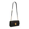 Balmain "1945" Flap Shoulder Bag in Emb. Calf Leather - Black