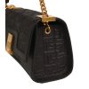 Balmain "1945" Flap Shoulder Bag in Emb. Calf Leather - Black