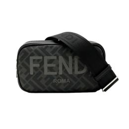 Fendi “Roma Zucca” Black Mini Canvas Camera/Crossbody Bag