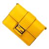 Fendi “FF” Mini Crossbody Bag in Grained Calf Leather - Yellow
