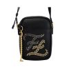 Fendi Small Crossbody Bag in Calligraphy Studded Calf Leather