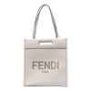 Fendi "Roma" Tote Bag in Soft Calf Leather - Ghiaia (Light Gray)