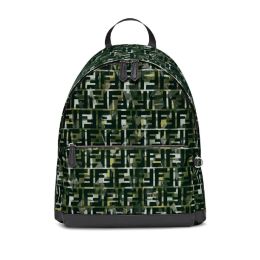 Fendi Unisex "FF" Camouflage Backpack in Nylon - Multicolor