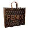 Fendi “Sunshine” Large Tote in Zucca Jacquard Canvas/Leather