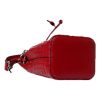 Fendi Embossed Leather Mon Tresor Bucket Bag - Fragola Red