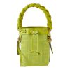 Fendi "Mon Tresor" Green Mini Canvas/Calf Leather Bucket Bag