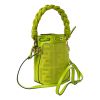 Fendi "Mon Tresor" Green Mini Canvas/Calf Leather Bucket Bag