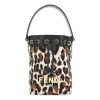 Fendi “Mon Tresor” Mini Bucket Bag in Animal Printed Sheepskin