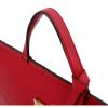 Gucci "Animalier" Large Red Top Handle Bag in Marmont Leather
