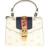 Gucci "Sylvie Bee Star" Posh Mini Handbag in Calf Leather - White