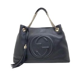 Gucci “Soho” Vitello Grained Pebbled Calf Leather Shoulder Bag