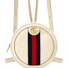 Gucci "Ophidia" Round Mini Backpack in Calf Leather - Ivory