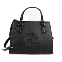 Gucci "Soho" Crossbody Bag in Luxurious Calf Leather - Black